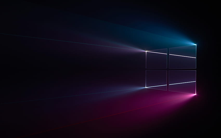 Windows 10 , Microsoft Windows, Colorful, Black background, Technology, Windows 10 Light HD wallpaper