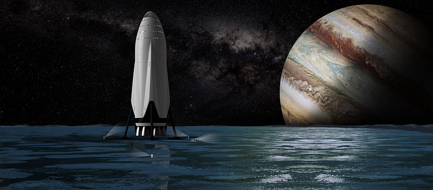 Raumschiff, Europa, Jupitermond, SpaceX, Interplanetary HD-Hintergrundbild