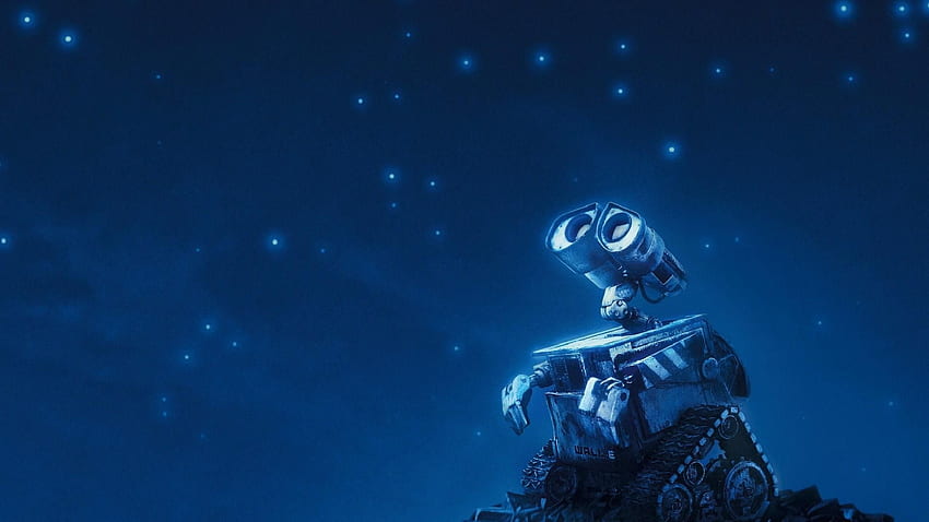 Wall E Robot Night Stars Sky Animated Cartoon HD wallpaper