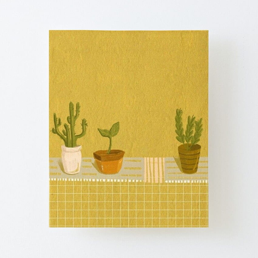 yellow cactus Art Board Print HD phone wallpaper