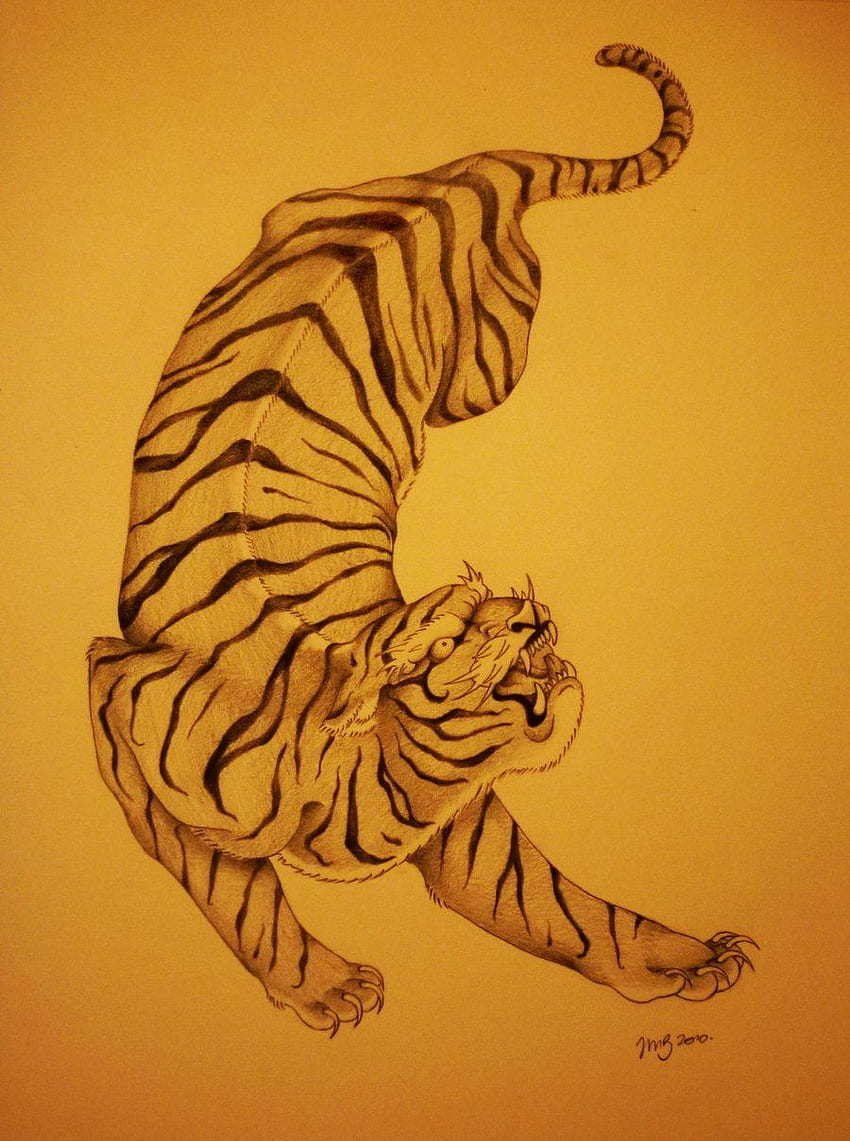 Japanischer Tiger, japanische Tigerkunst HD-Handy-Hintergrundbild