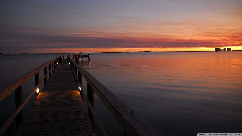 Dock at sunset. Dock After Sunset Dock, After, Sea Dock HD wallpaper ...