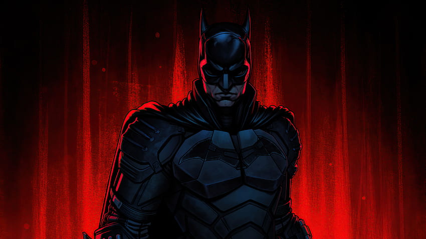 Wallpaper red glow, batman, art desktop wallpaper, hd image