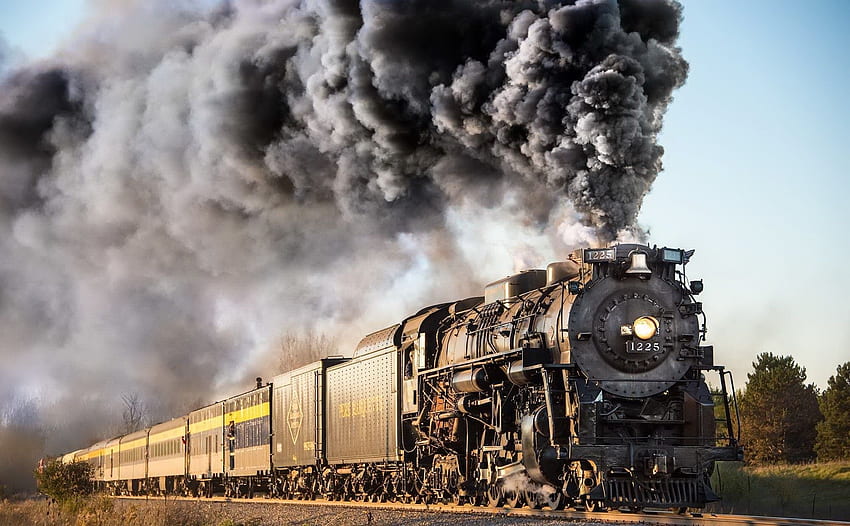 Steam Locomotive, Vintage Train HD wallpaper