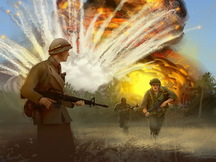 Настолната игра Purple Haze ще изследва бойни сценарии от Виетнамската война, компютър във Виетнамската война HD тапет
