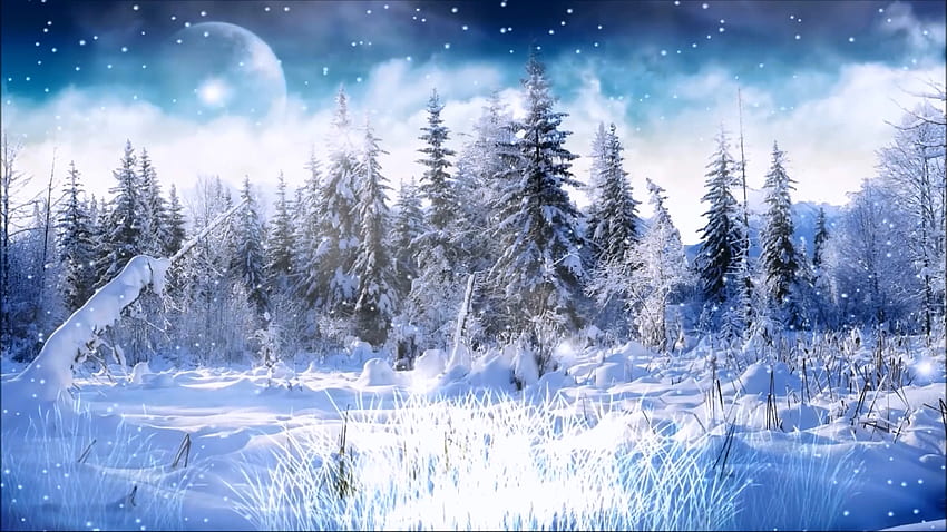 Winter Blues - landscapes live [ ], Winter Camp HD wallpaper