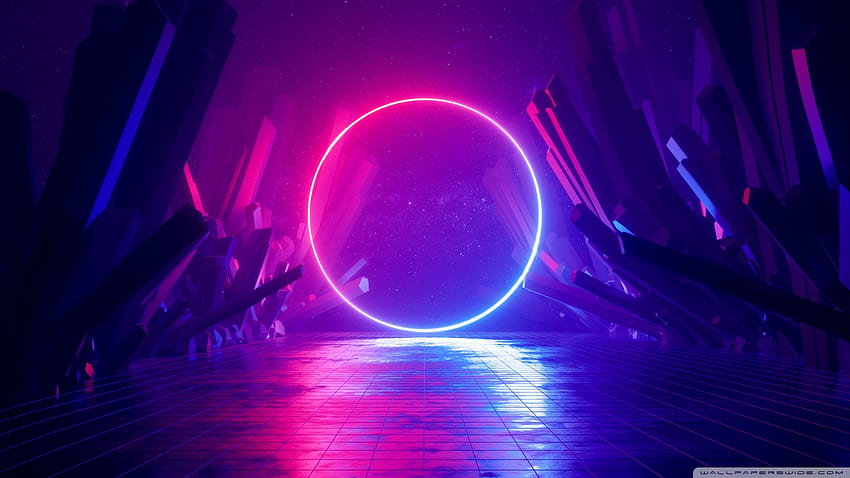 Space Ring Ultra Background para: Widescreen e UltraWide & Laptop: Multi Display, Monitor Duplo: Tablet: Smartphone, Neon Purple Space papel de parede HD