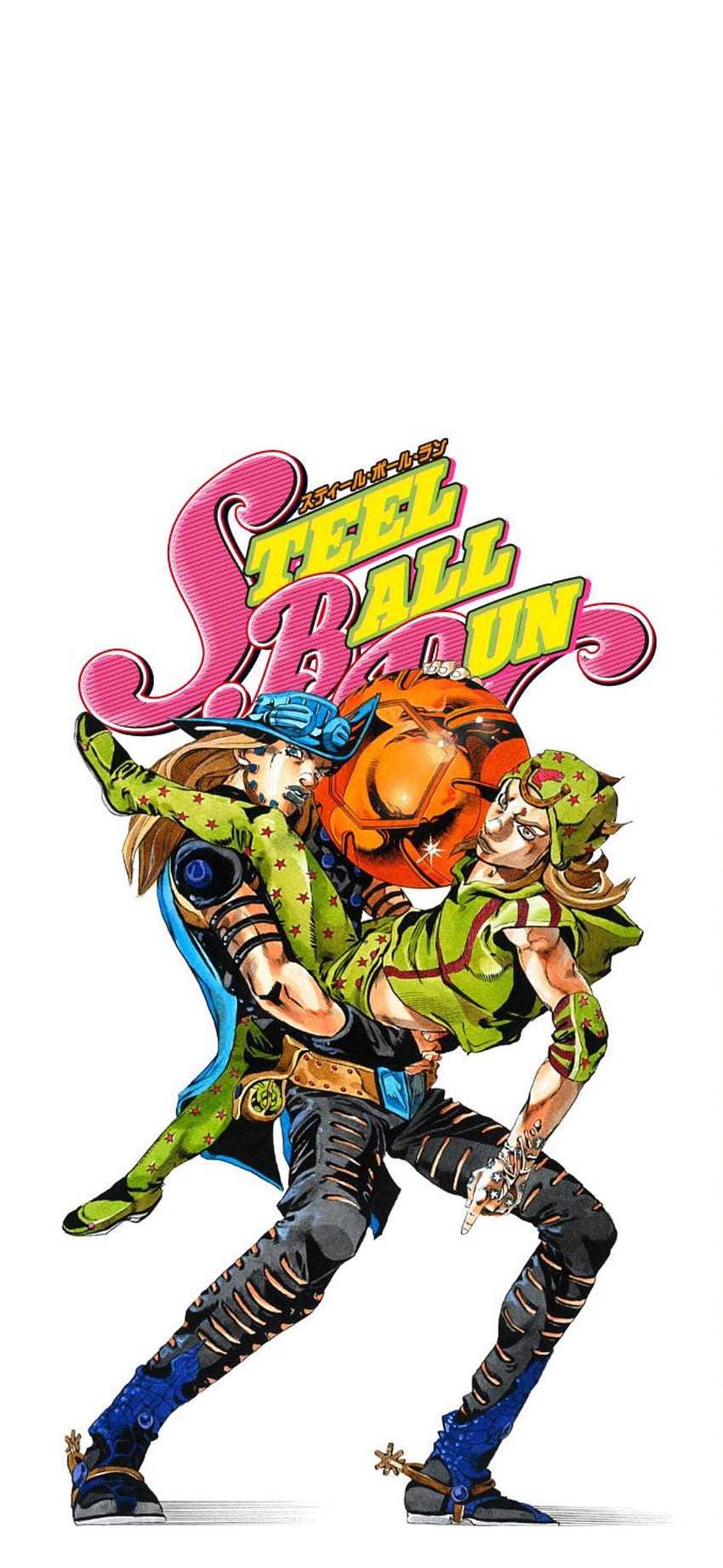 Johnny And Gyro, art, cowboy, fictional character, jojo part 7, cool, steel ball run, jojo, johnny joestar, anime, gyro zeppeli HD phone wallpaper