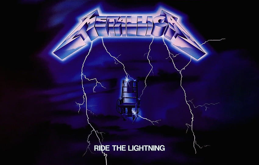 lightning, album, metallica, thrash metal, album cover, 1985, metal band, ride the lightning, electric chair for , section музыка HD wallpaper