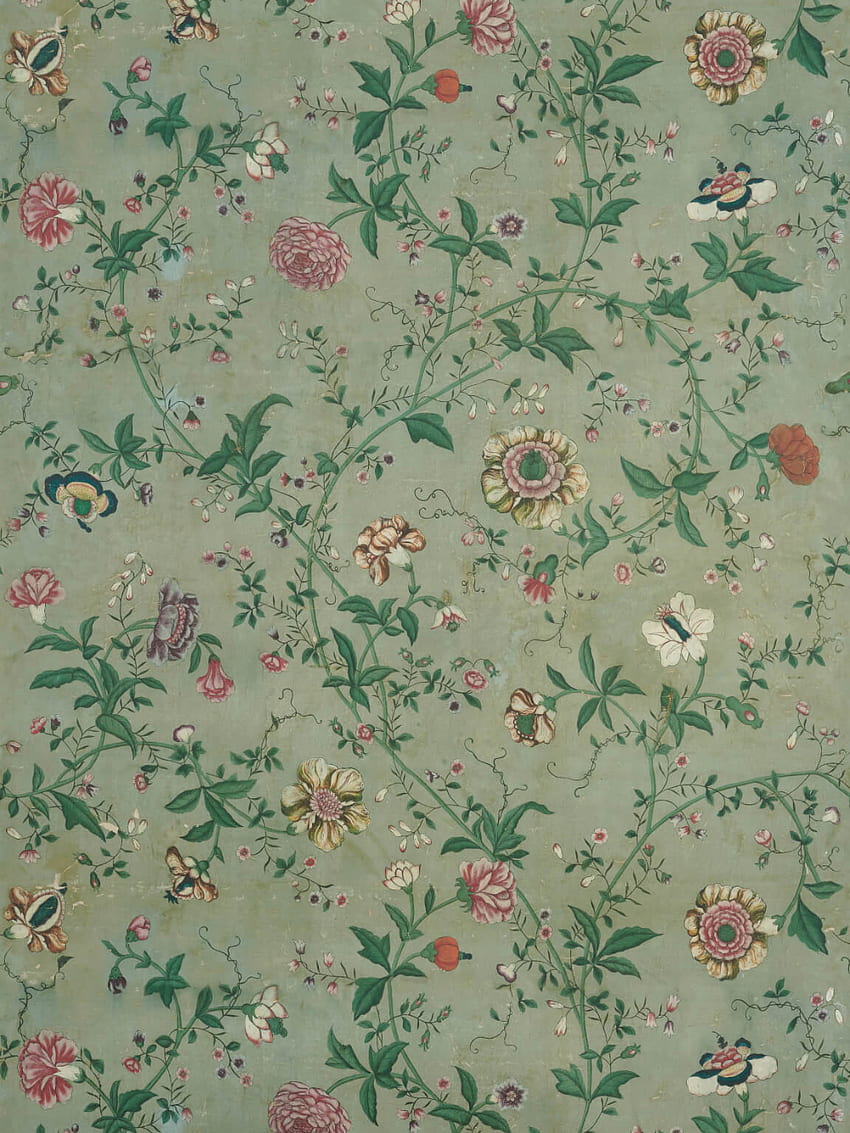 BP338001 Le Paravent Chinois. Pierre Frey. Vintage patterns, Victorian , Cottagecore , Green Victorian HD phone wallpaper