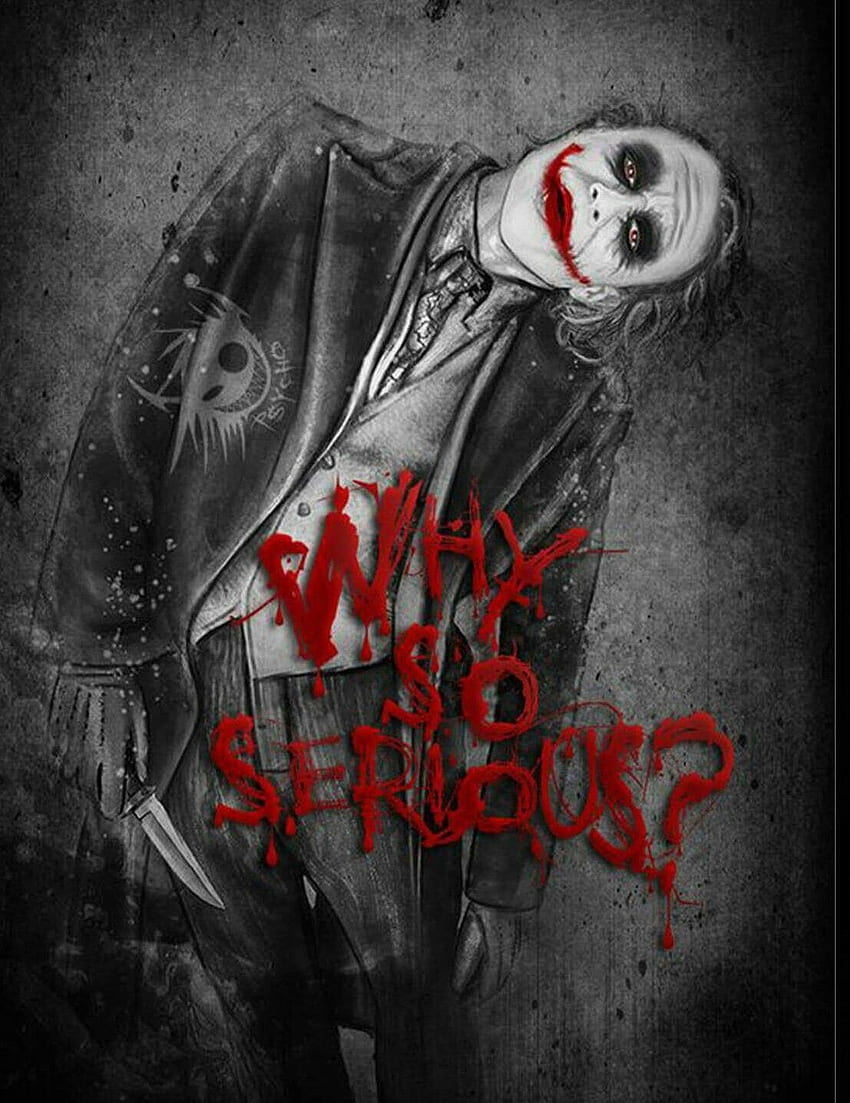 Joker Why So Serious Blood - - - 팁, 블러디 조커 HD 전화 배경 화면
