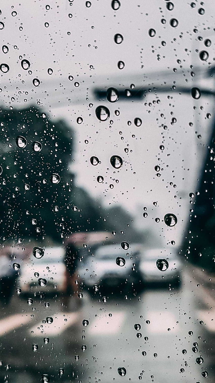 Glass drops rain iPhone . iPhone rain, Grey iphone, iPhone mountains, Grey Rain HD phone wallpaper