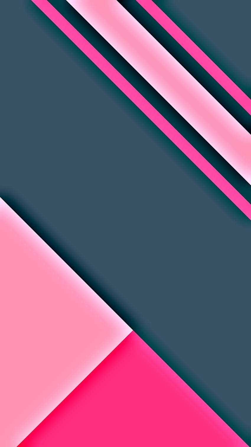 material design gray, digital, stripes, 3d, pink, modern, texture, geometric, pattern, abstract, lines HD phone wallpaper