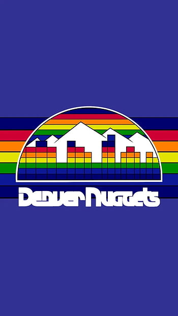 I made a Denver Nuggets phone wallpaper in the style of the City rainbow  uniforms  rdenvernuggets