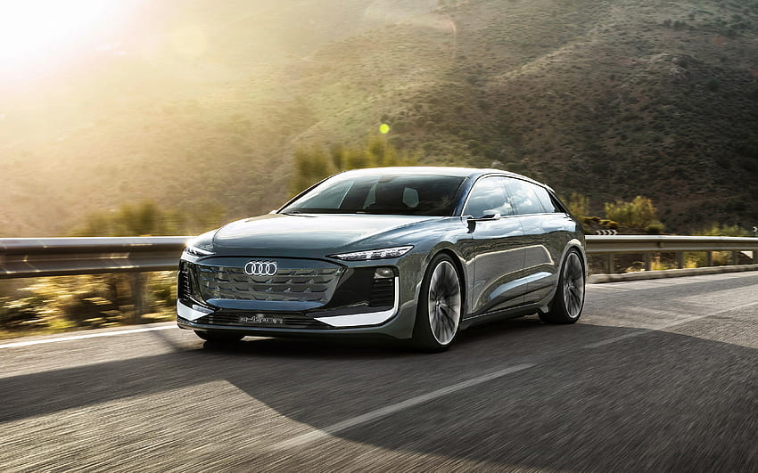 2022, Audi A6 Avant E-Tron Concept, 외관, 정면도, 전기 자동차, 신형 A6 Avant E-Tron, 전기 A6 Avant, 독일 자동차, 아우디 HD 월페이퍼