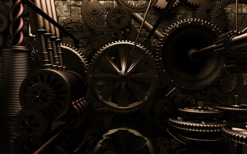 steampunk, Mechanical, Gears / HD wallpaper