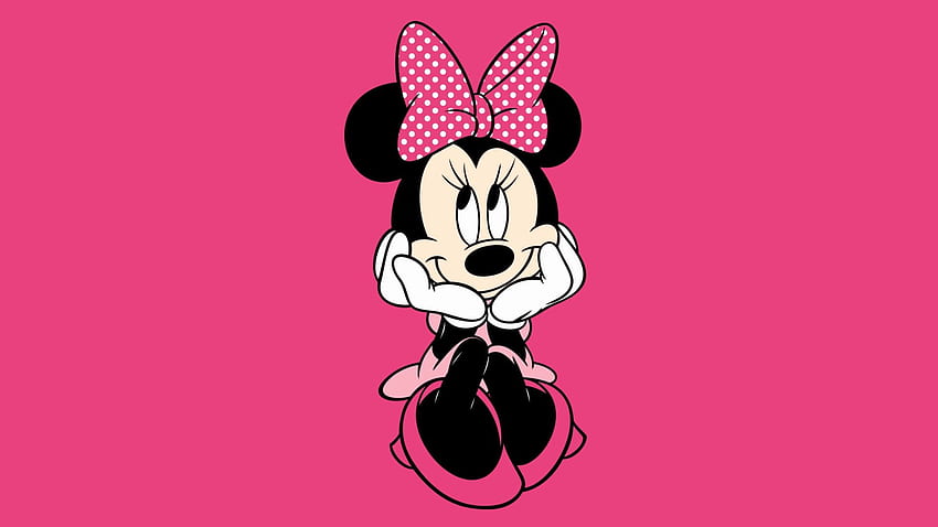Fundo Minnie Mouse, Minnie Mouse Rosa papel de parede HD