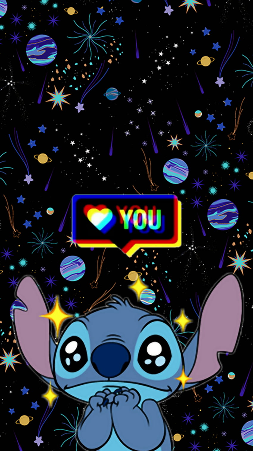 Stitch Background, Cute Disney Stitch HD phone wallpaper