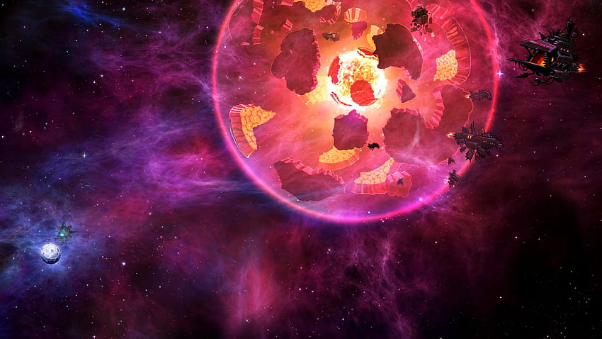 พื้นหลังอวกาศสีชมพู Pink Universe วอลล์เปเปอร์ HD