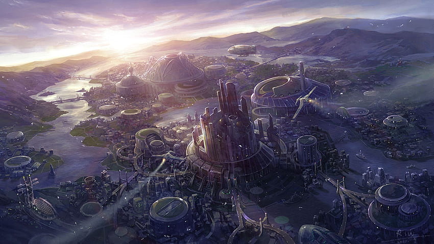 Future - Fantasy Sci Fi Background - - teahub.io, Future Landscape HD wallpaper