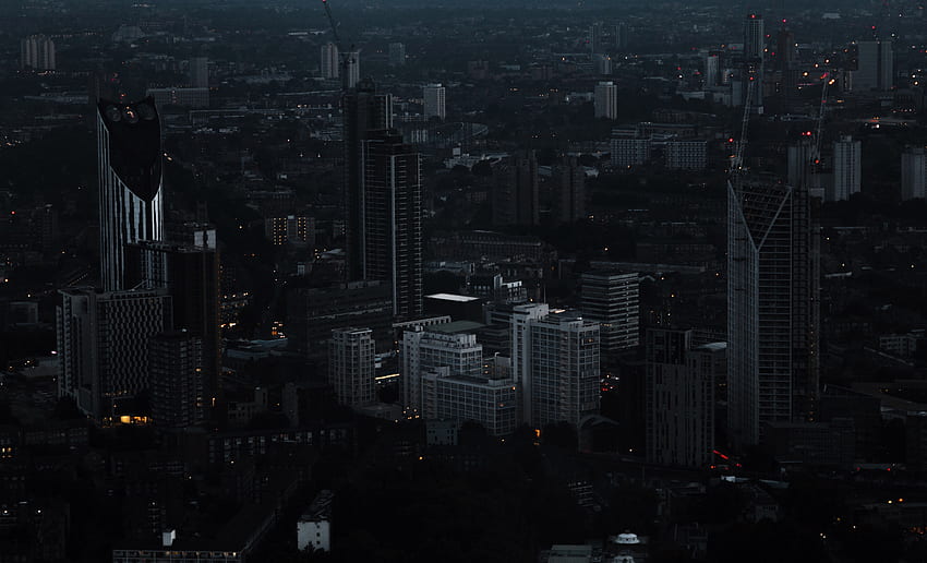 Лондон, Великобритания, нощ, град, сгради, небостъргачи HD тапет