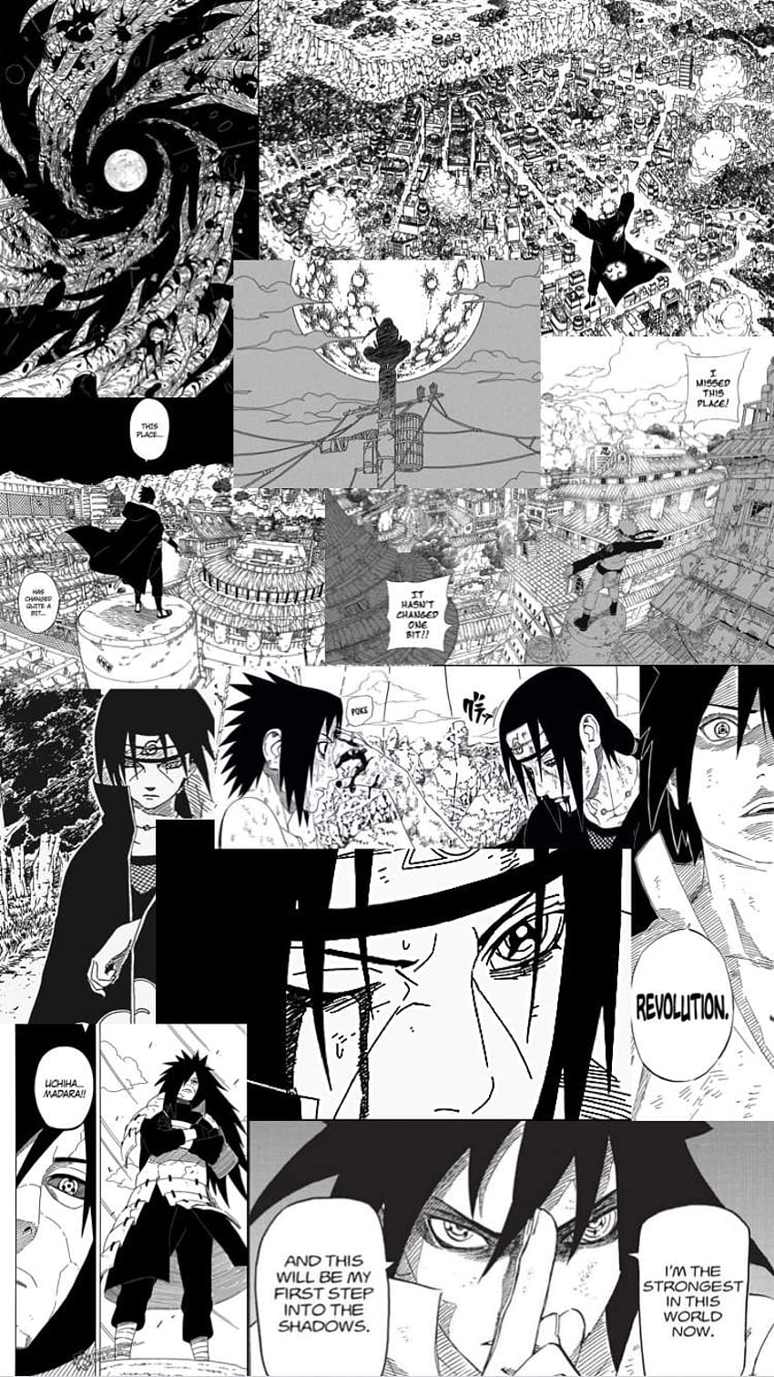 Manga panels, Sasuke Manga HD phone wallpaper