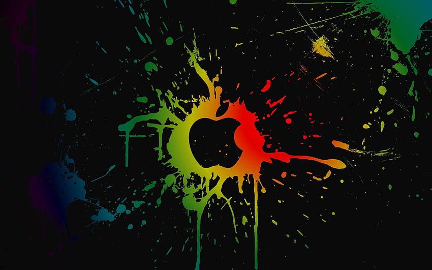 Apple logo, Apple Inc., colorful, paint splatter HD wallpaper | Pxfuel