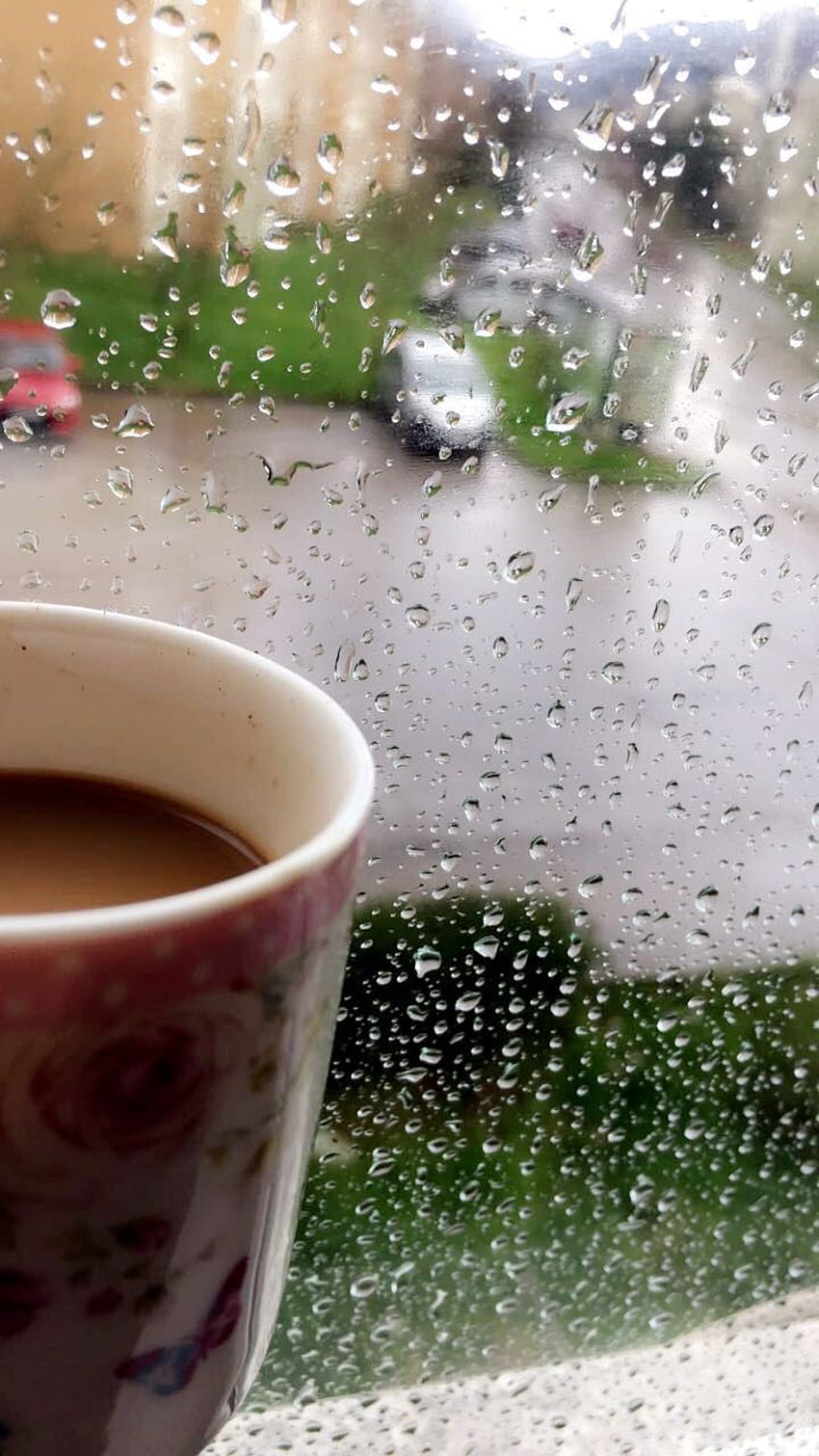 Klicken Sie für mehr. Regen und Kaffee, regnerische Tagesgrafik, regnerisch HD-Handy-Hintergrundbild