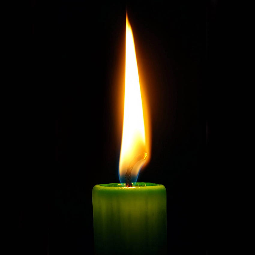 candle, fire, black background, wax, wick ipad pro 12.9 retina for parallax background HD phone wallpaper