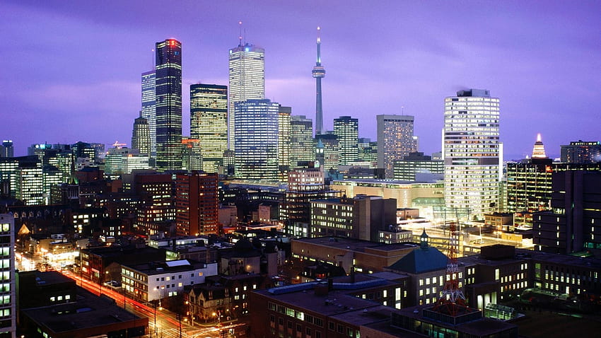 Toronto, canada, night, city, lights, light HD wallpaper | Pxfuel