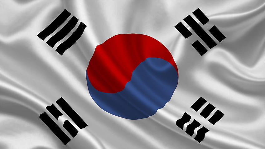 corée du sud, drapeau, drapeau sud coréen Fond d'écran HD