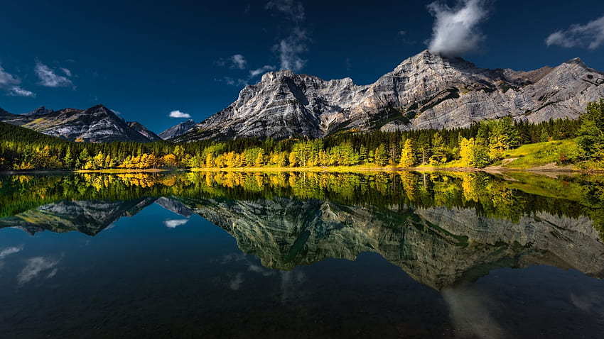Wedge Pond, Canadian Rockies, Alberta, trees, colors, autumn, canada ...