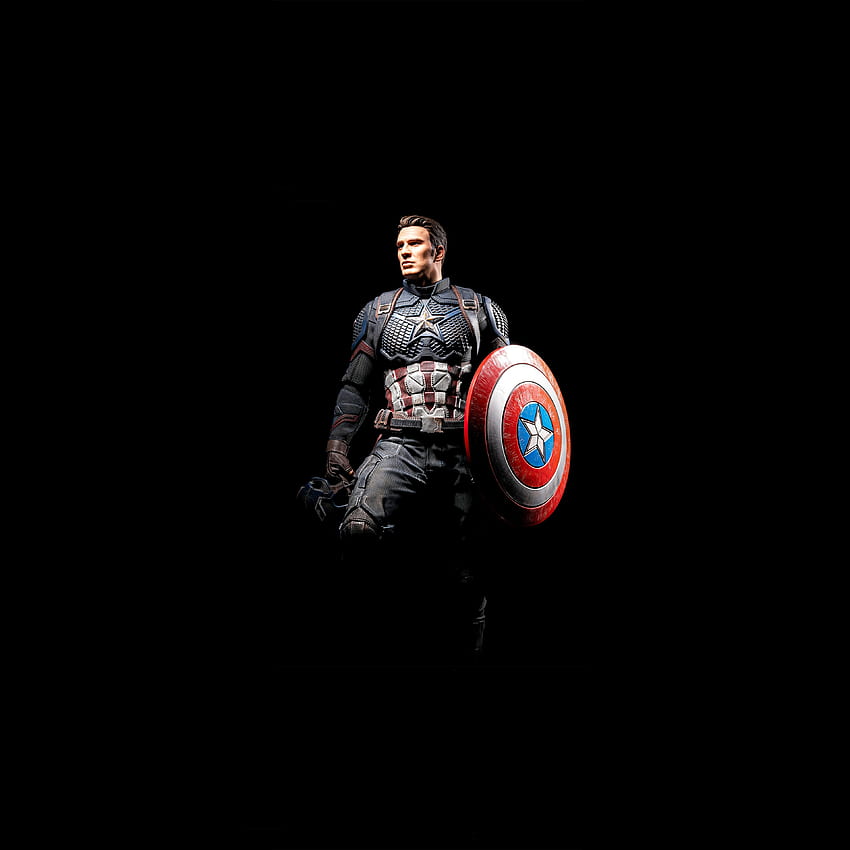 Captain America, toy art, dark HD phone wallpaper
