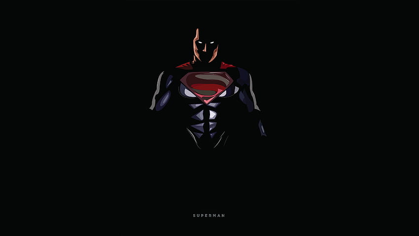 Superman, dark, minimal HD wallpaper