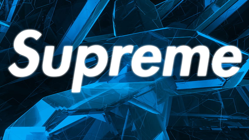 white, illustration, text, blue, crystal, brand, supreme, screenshot, computer , font, album cover, Supreme Logo HD wallpaper