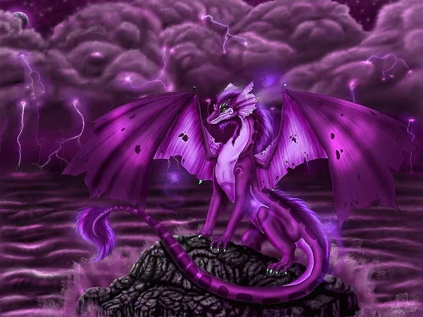 Purple Dragon . Dragons, Pretty Dragon HD wallpaper | Pxfuel