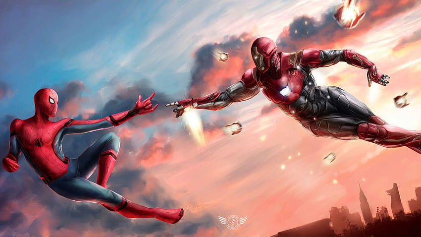 Iron Man And Spiderman United Resolution , , Background, and, Spiderman and  Ironman HD wallpaper | Pxfuel