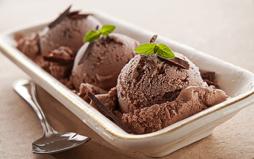 Eiscreme, Sahne, Eis, Schokolade, Essen HD-Hintergrundbild