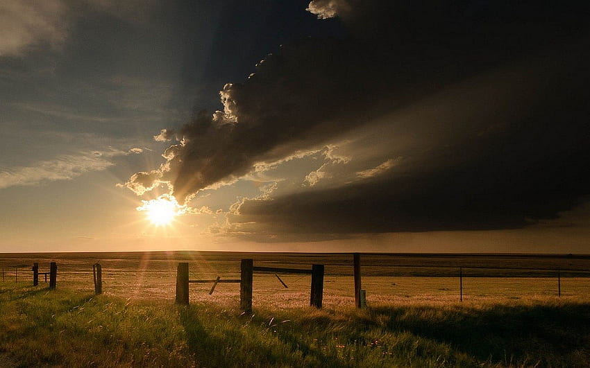 Prairie, Prairie Sunset HD wallpaper