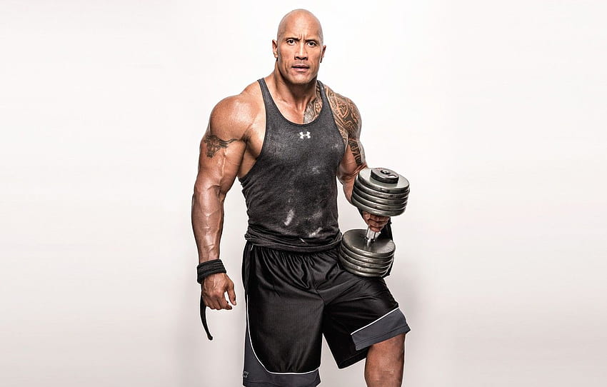 actor, scream, tattoos, Dwayne Johnson, Musculation HD wallpaper