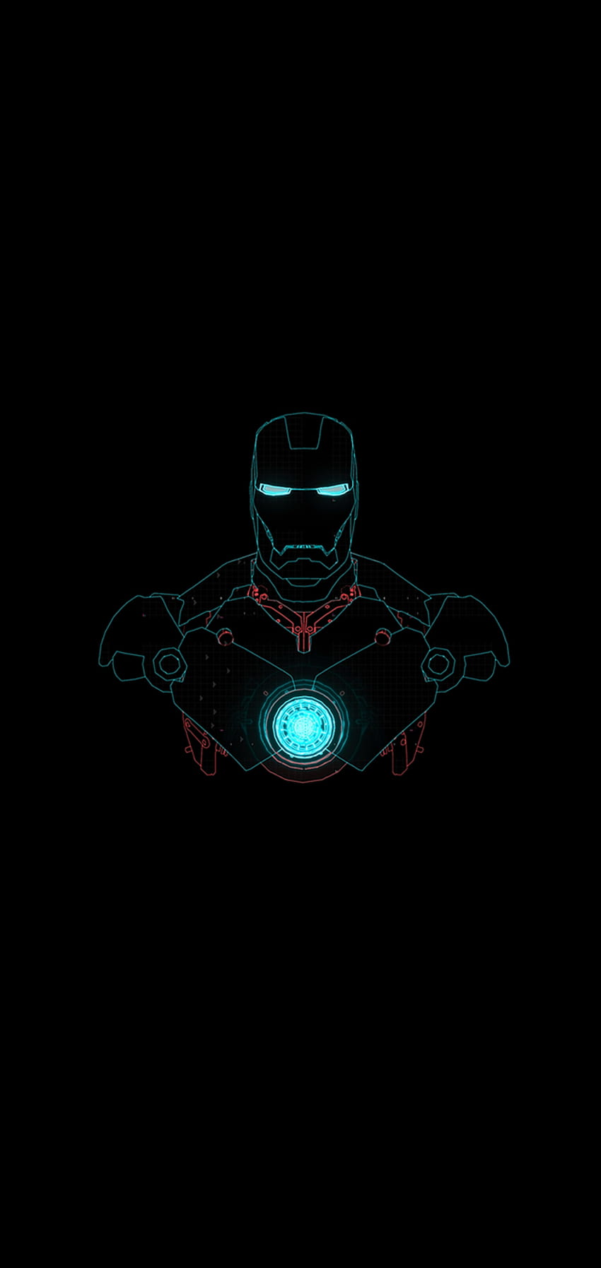 Iron Man Neon AMOLED (2280 x 1080) - Latar belakang AMOLED. Manusia Besi, Neon, Besi, Manusia Besi Hitam wallpaper ponsel HD