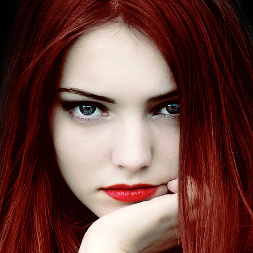 催眠術をかける目、モデル、目、顔、美しい、赤毛、女性 高画質の壁紙