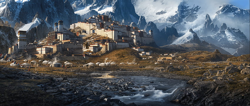 maria.malikova on Tibet Nepál. Tibet HD wallpaper