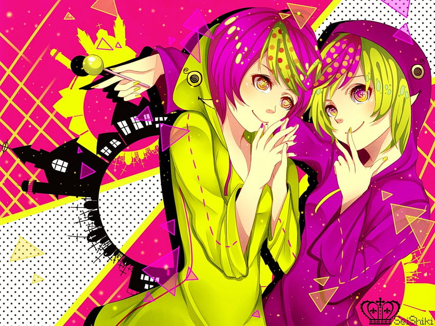 Anime, Hoodie, grün, Vocaloid, Lutscher HD-Hintergrundbild