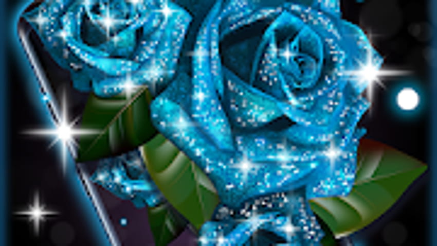 Glitter Rose - Live Background - およびソフトウェア レビュー、Teal Rose 高画質の壁紙