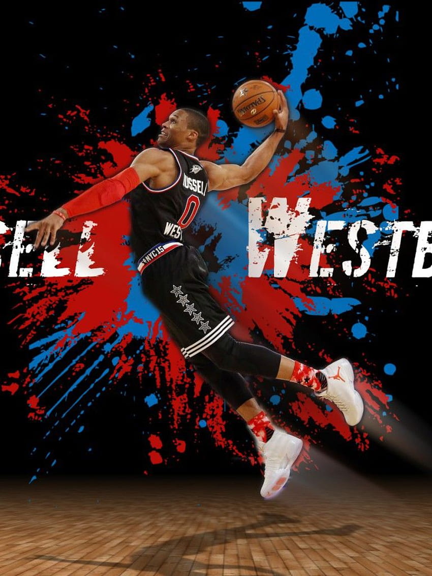 Russell Westbrook 2015 NBA All Star Game MVP, Russell Westbrook Dunk wallpaper ponsel HD