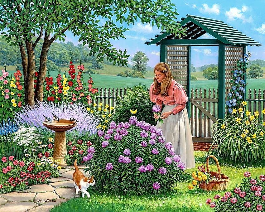 Flower Girl Garden Nature Girl Flower Hd Wallpaper Pxfuel