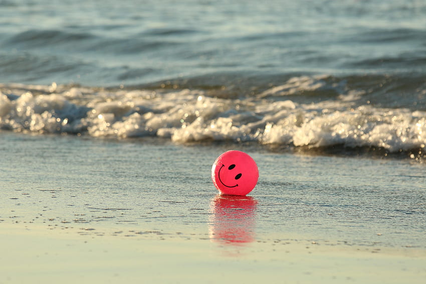 Wasser, Meer, Verschiedenes, Verschiedenes, Ballon, Lächeln, Brandung, Emoticon, Smiley HD-Hintergrundbild
