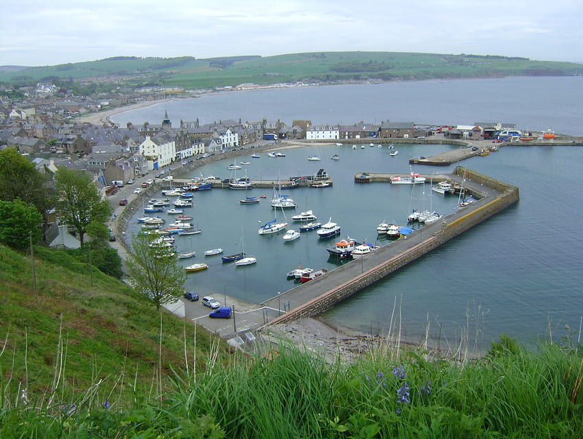 stonehaven harbour, harbour, boats, sailing, scotland, water HD wallpaper