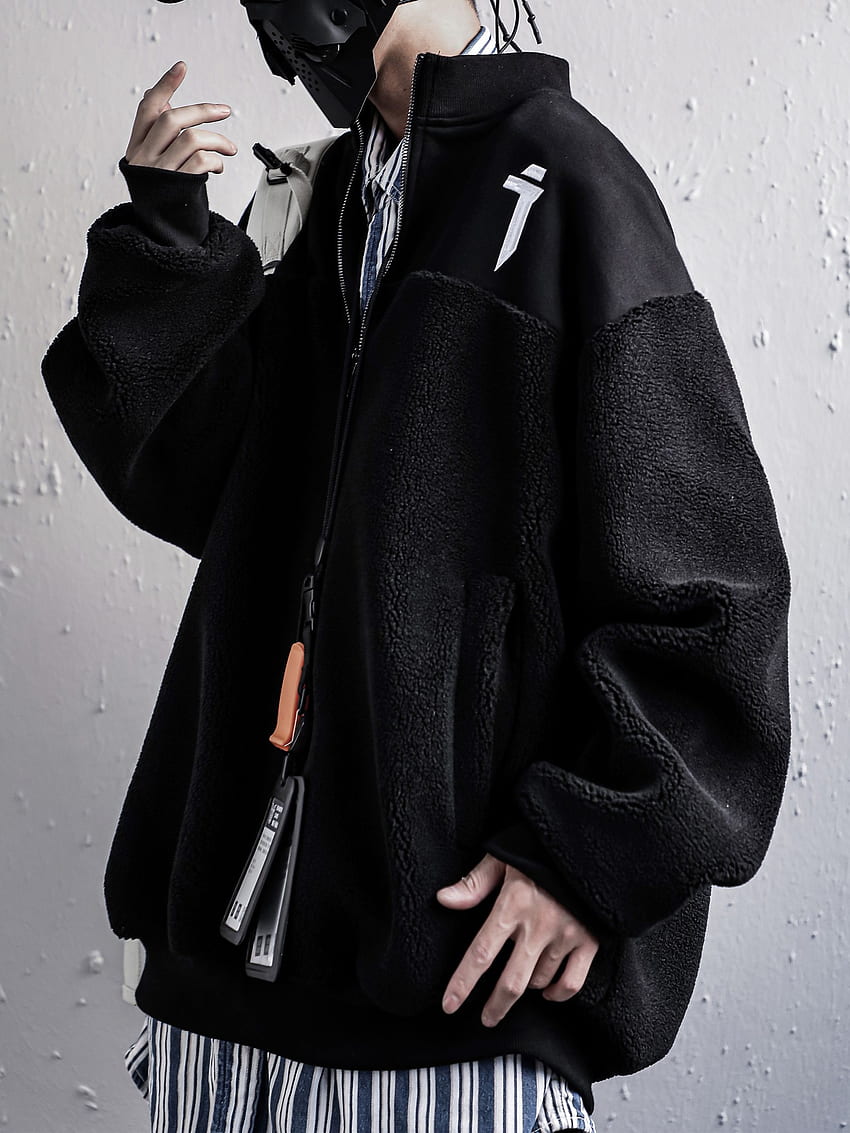 Niepce - Niepce Inc Streetwear Techwear Urban Black Winter Wool Fleece Jacket (Men's) HD phone wallpaper